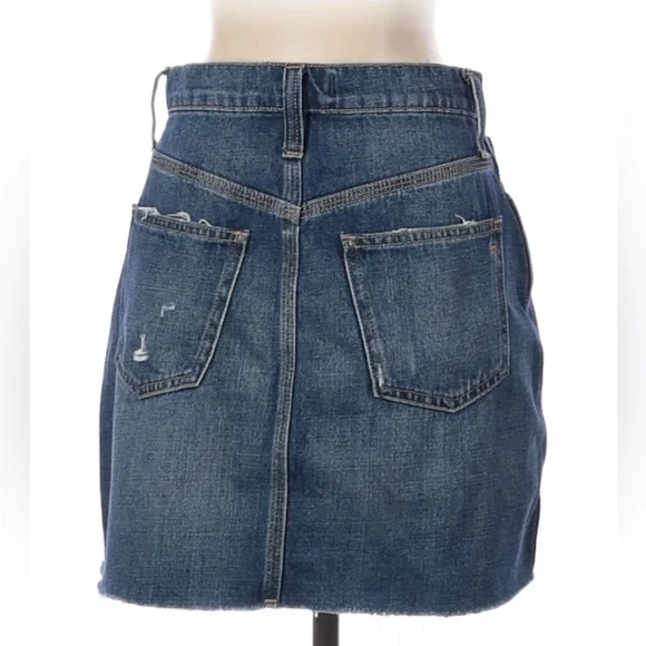 25 Waist Rigid Denim Straight Mini Skirt: Reworked Edition (Madewell) - Picture 2 of 2